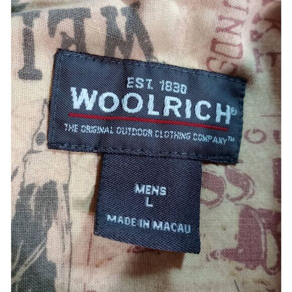 Woolrich Shirt Men's Large Button Front Short Sleeve Niagara Falls‎ Duck Lake - Picture 6 of 7